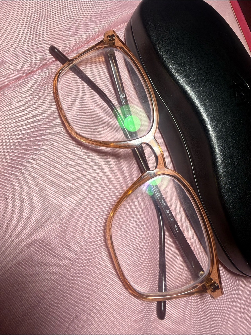 Ray-Ban Pink Tortoiseshell Women's Eyeglass Frames